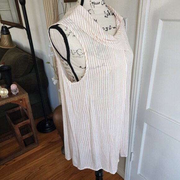 Luukaa Short Sleeve Salmon Striped Top NWT Sz 10 - Picture 5 of 11
